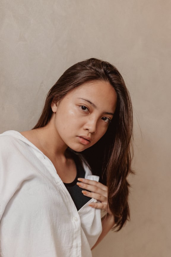 Portrait of a Young Woman in Casual Outfit